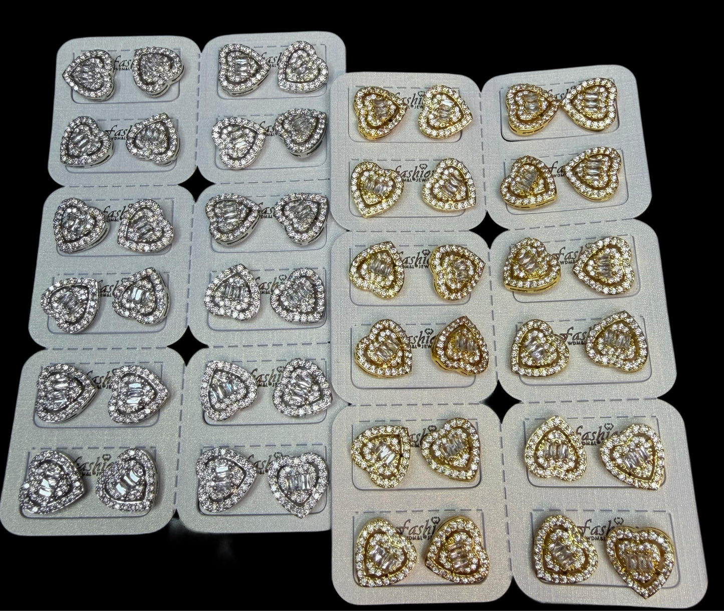 Big Heart Earrings ( per pair )