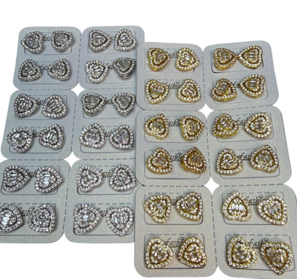 Big Heart Earrings ( per pair )